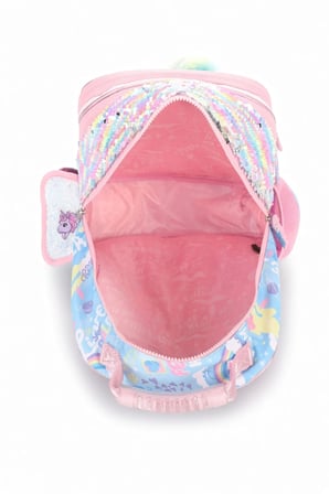 Okul Sırt Çantası Pembe Cute Cat Bear 3 Bölmeli Ortopedik Matara Cepli 42x27x18cm