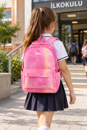 İlkokul Okul Çantası Slazenger Armor Pink Sırt Çantası 43x30x15 cm