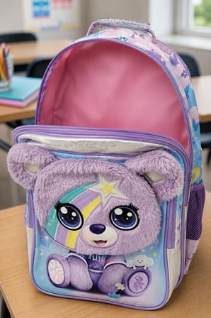 Sevimli Yavru Ayı Cute Cub Bear İlkokul Okul Çantası Öğrenci Sırt Çantası 42 x 30 x 19