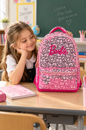 İlkokul Okul Çantası Kız Çocuk Pembe Sırt Çantası 43x28x12 cm