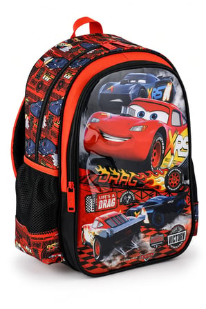 Cars Şimşek McQueen İlkokul Çantası Çocuk Sırt Çantası Araba Yarış Temalı Okul Modeli 38x28x15