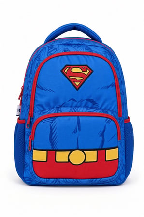 Kahraman Temalı İlkokul Okul Çantası Cepli İç Astarlı Çocuk Öğrenci Sırt Çantası 40 x 25 x 15