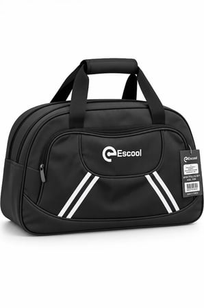 Fitilli Spor ve Seyahat Çantası Siyah 2 Gözlü 38x62x20 cm Günlük Kullanım
