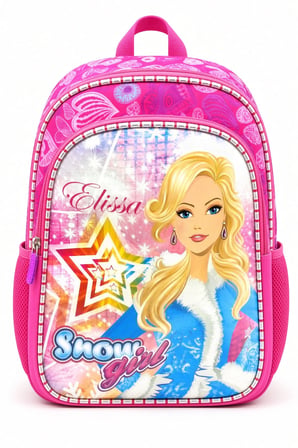 Yarasa Snow Girl Anaokulu Okul Çantası Çocuk Sırt Çantası Günlük Kullanım 30 x 22 x 13 cm