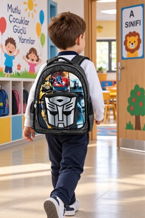 Transformers Optimus Prime Anaokulu Okul Çantası Çocuk Sırt Çantası Günlük Kullanım 34 x 27 x 10