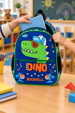 Cool Dinozor Lüks Anaokulu Okul Çantası Çocuk Sırt Çantası Okul Öncesi Kullanım 32 x 24 x 8