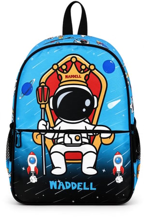 Kral Astronot Lüks Anaokulu Okul Çantası Çocuk Sırt Çantası Günlük Kullanım 32 x 24 x 8 cm