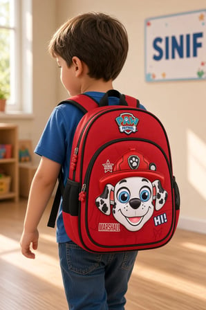 Paw Patrol Marshall Anaokulu Okul Çantası Kabartmalı Çocuk Sırt Çantası Günlük 35 x 25 x 10 cm
