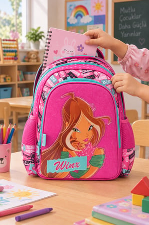 Winx Flora Anaokulu Okul Çantası Çocuk Sırt Çantası Okul Öncesi Günlük Kullanım 30 x 23 x 10 cm
