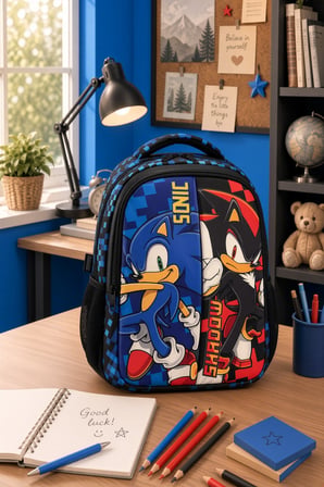 Sonic Shadow Çift Bölmeli Okul Çantası 42,5 cm Su İtici Tablet Bölmeli Ergonomik Sırt Destekli