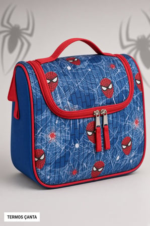 Spider Örümcek Adam Beslenme Çantası Çocuk Okul Yemek Çantası Termal Isı Yalıtımlı 24x22x14 cm