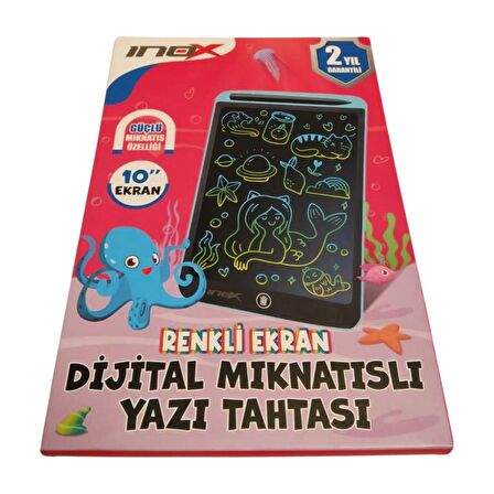 Inox Dijital Yazı Tahtası 10inc Mıknatıslı Yeşil