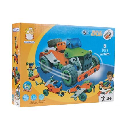 Build Play 161 Parça 5 Model Yapılabilen Esnek Oyuncak