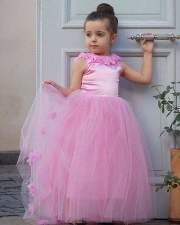 Abiye PEMBE 6-7 YAŞ özel üretim kostüm