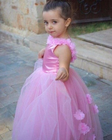 Abiye PEMBE 6-7 YAŞ özel üretim kostüm