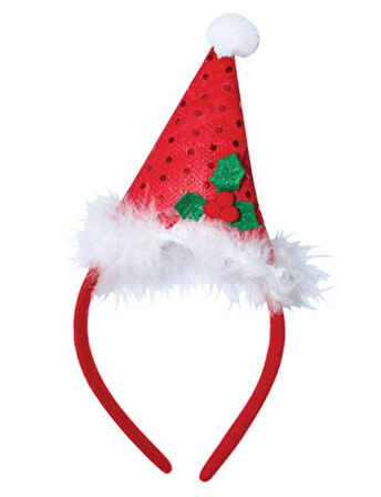 Pullu Yapraklı Dolgulu Yılbaşı Şapka Tacı – Parti ve Yeni Yıl Aksesuarı