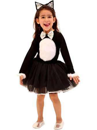 GALA Kedi kız A10-11 YAŞ papyonlu taçlı siyah bey