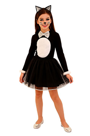 GALA Kedi kız A10-11 YAŞ papyonlu taçlı siyah bey