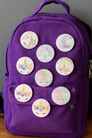 Lisanslı Yaka çanta rozeti UNİCORN 6LI