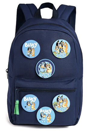 Lisanslı Yaka çanta rozeti BLUEY 6LI