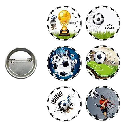 Lisanslı Yaka çanta rozeti FUTBOL 6LI