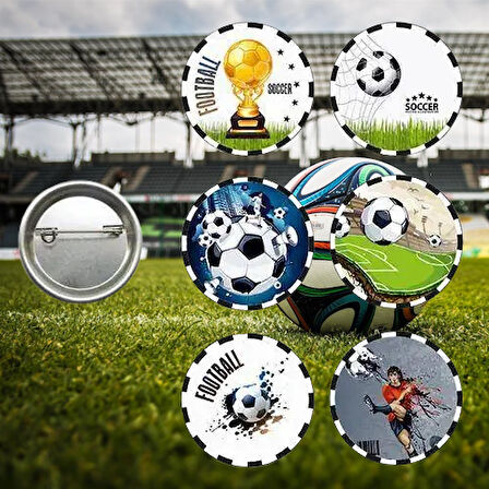 Lisanslı Yaka çanta rozeti FUTBOL 6LI