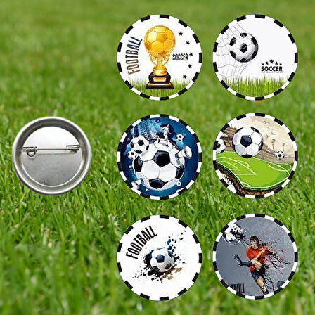 Lisanslı Yaka çanta rozeti FUTBOL 6LI