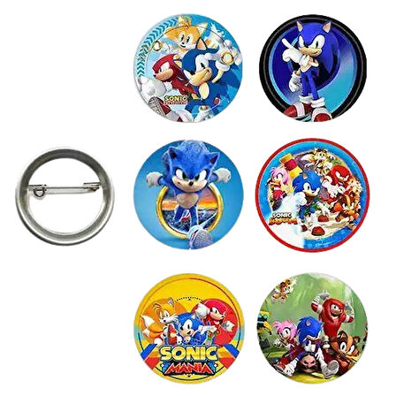 Lisanslı Yaka çanta rozeti SONİC 6LI