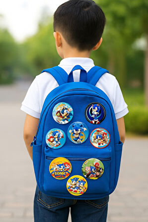 Lisanslı Yaka çanta rozeti SONİC 6LI