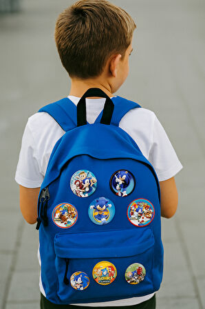 Lisanslı Yaka çanta rozeti SONİC 6LI