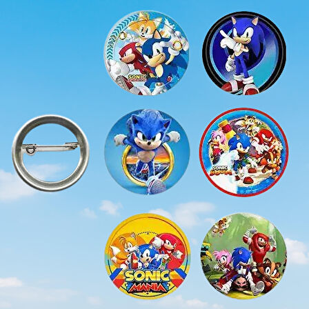 Lisanslı Yaka çanta rozeti SONİC 6LI