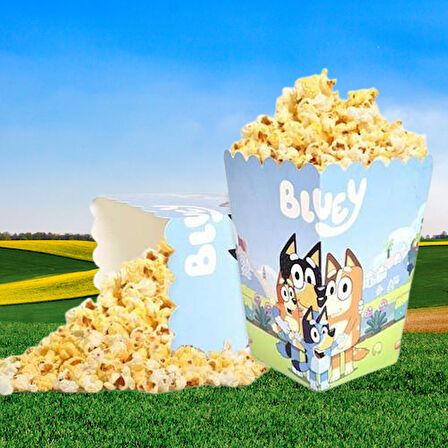 Mısır kutusu Pop corn 8 li BLUEY Temalı