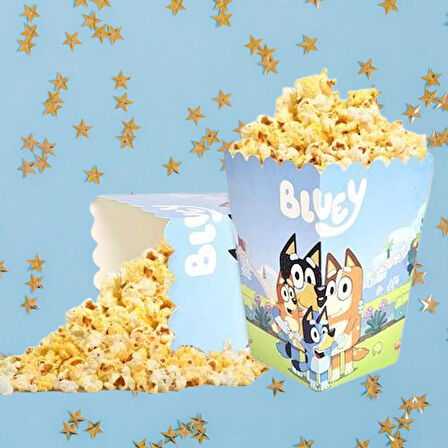 Mısır kutusu Pop corn 8 li BLUEY Temalı