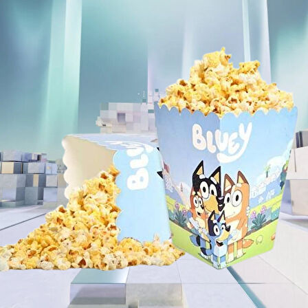 Mısır kutusu Pop corn 8 li BLUEY Temalı