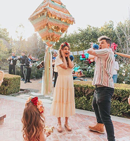 Cinsiyet Belirleme Pinyatası sopalı 42 cm sopalı Cinsiyet Partisi Cinsiyeti Öğrenme Zamanı 10 Mavi+10 Pembe Balon setli