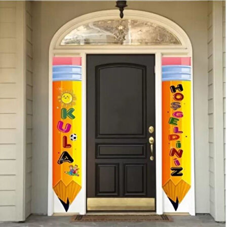 Okula Hoş Geldiniz Kapı Afişi Tur.160x30 cm BRANDA