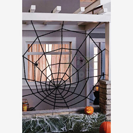 Halloween Hallowen Cadılar Bayramı Örümcek Ağı siyah 250*250cm