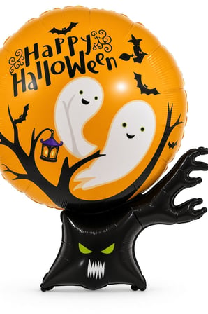 Halloween Folyo Balon Ağaçlı 95x66 cm Cadılar Bayramı Parti Süsü Temalı Dekorasyon Balonu