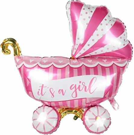Folyo Balon 30'' inç 76 cm Bebek Puseti şeklinde folyo balon pembe