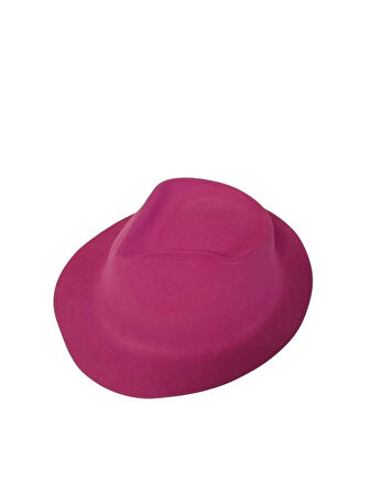 Pembe Lazer Kesim Kadife Fötr Şapka Parti Şapkası