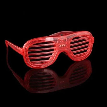 Parti gözlük led ışıklı Kırmızı Süper Aydınlatmalı Eğlenceli gözlük