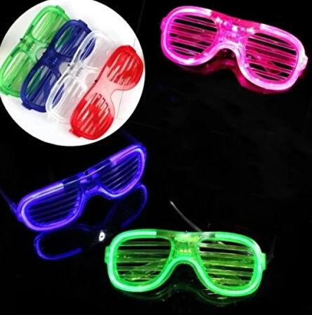 Parti gözlük led ışıklı Kırmızı Süper Aydınlatmalı Eğlenceli gözlük