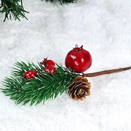 Yılbaşı Kozalaklı Narlı Kokinalı Yapay Çiçek 18 cm – Dekoratif Aranjman