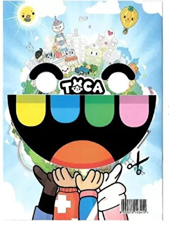 TOCA BOCA Boyama Kitabı 3lü Boyama Sticker Maske
