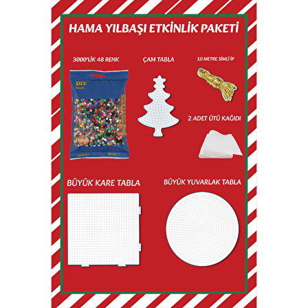 Hama boncuk Yılbaşı Yeni yıl ağaç süsleme paketi
