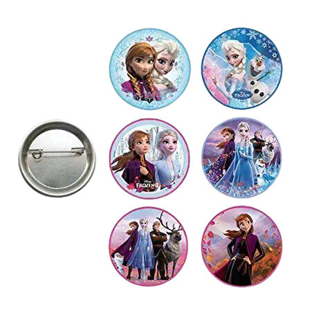 Lisanslı Yaka çanta rozeti FROZEN 6LI