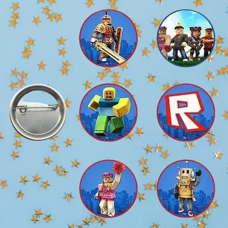 Lisanslı Yaka çanta rozeti ROBLOX 6lı Paket Pinyata İçi Küçük Hediyelikler
