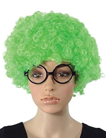 Peruk Kıvırcık Model Yeşil Astarlı Bonus Kafa Kaydırma Yapmaz