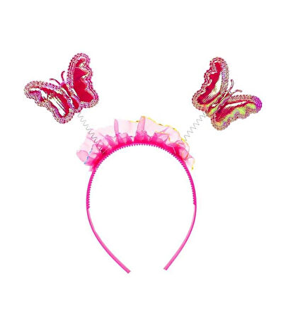 Kelebek kanat seti fuşya pembe kanat-taç-asa