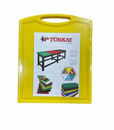 Türkay Polietilen Kesme Tahtası Tutmalı Sarı 26,5x32,5x1cm